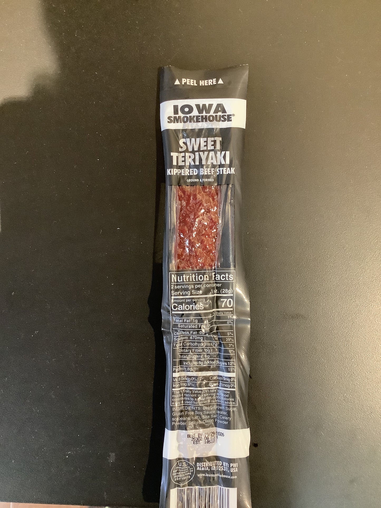 Sweet teriyaki kippered beef steak- Iowa smokehouse