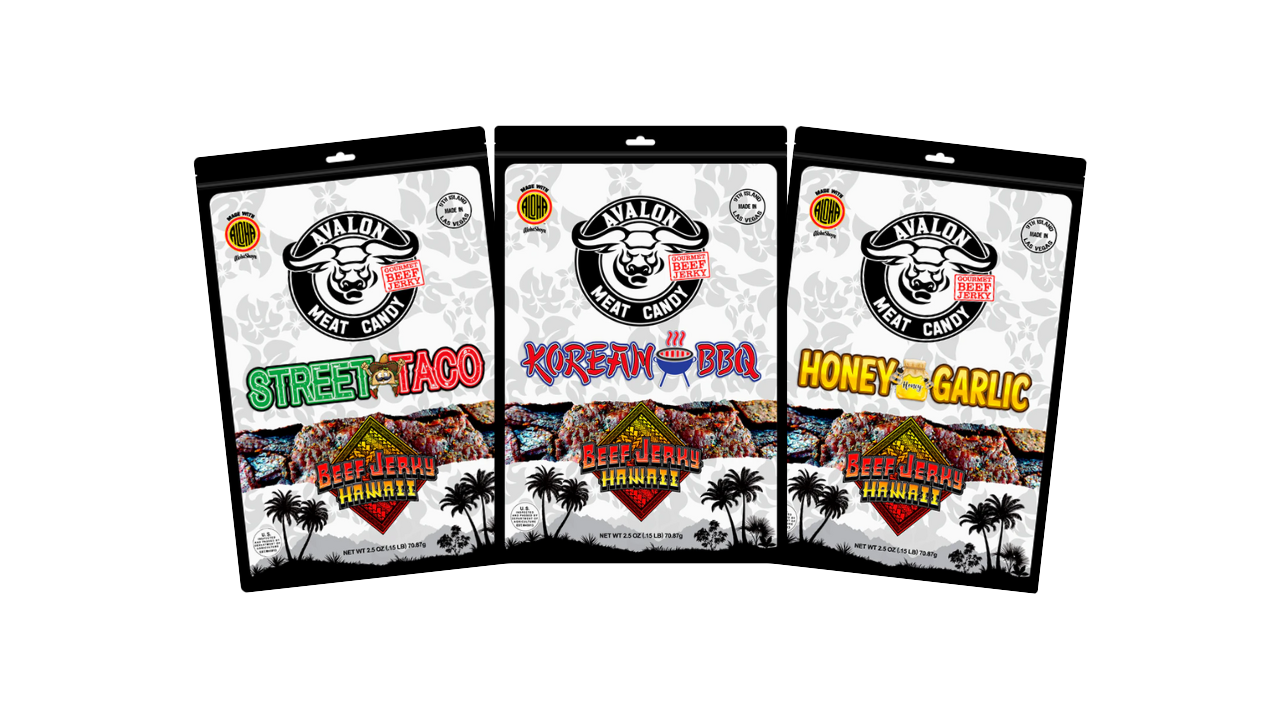 3-Pack Gourmet Beef Jerky – 2.5oz Each – Street Taco, Korean BBQ, Honey Garlic – Thinly Sliced Angus – Bold Flavors with Garlic, Jalapeño, Teriyaki, Sesame, and Sweet Local Honey – Sweet, Savory, Spicy Snack Variety