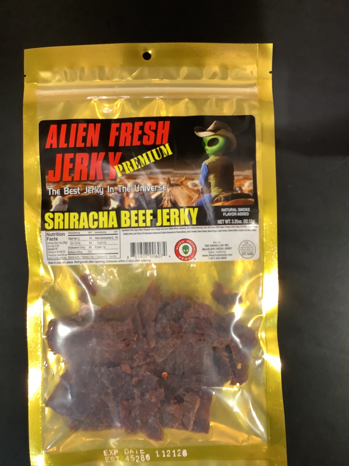Sriracha- alien fresh jerky