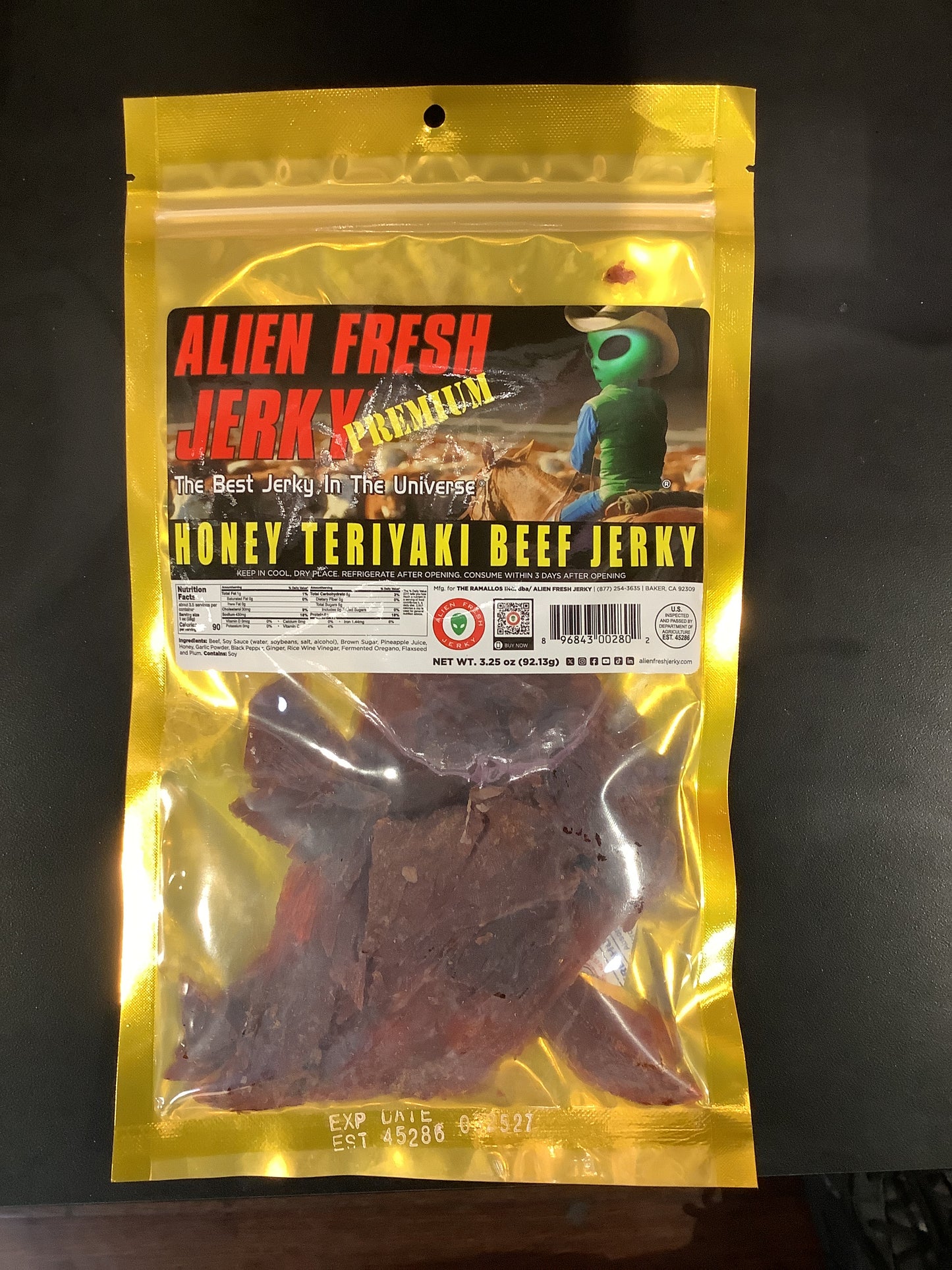 Honey teriyaki- alien fresh jerky