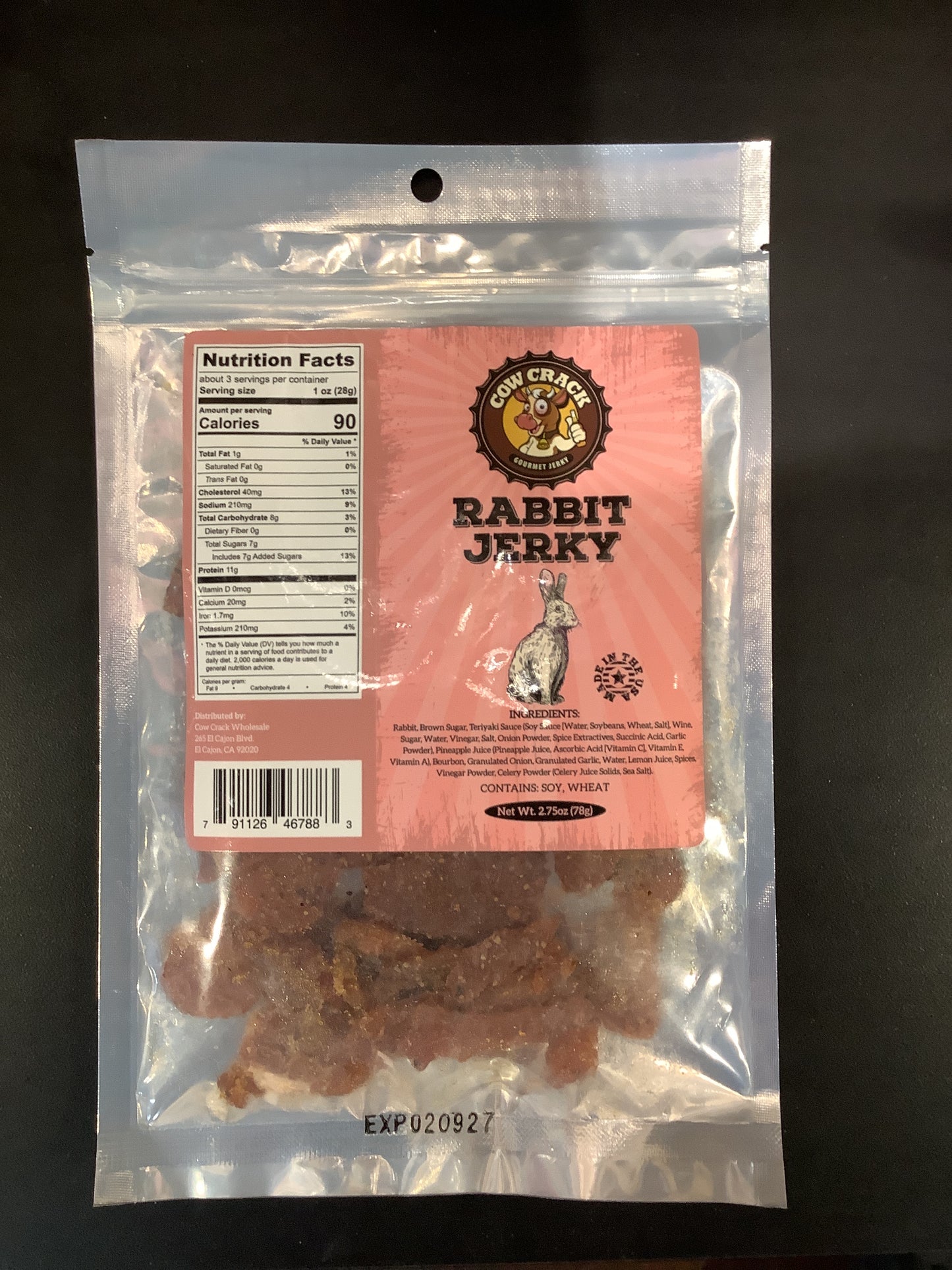Rabbit jerky- cow crack