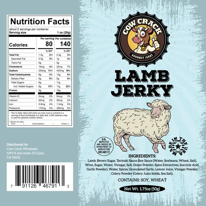 Lamb jerky- cow crack