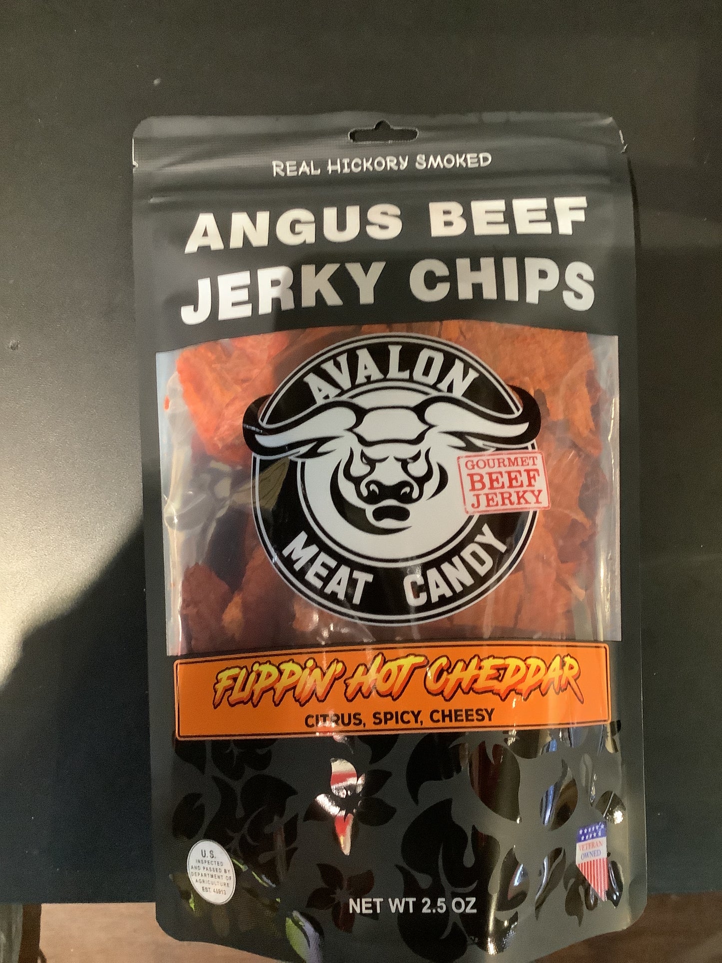 Flippin hot cheddar- Avalon beef chips