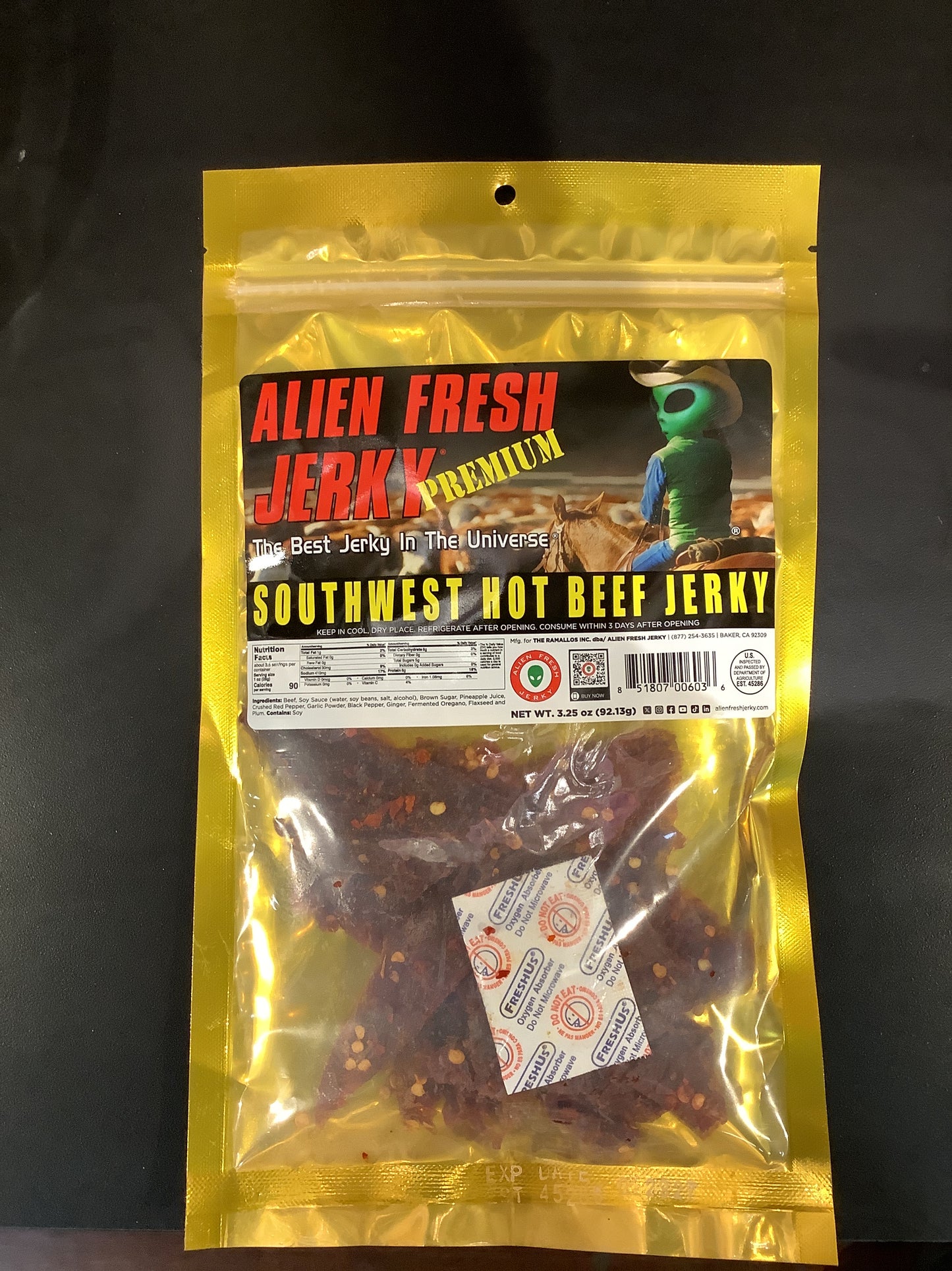 Southwest hot- alien fresh jerky
