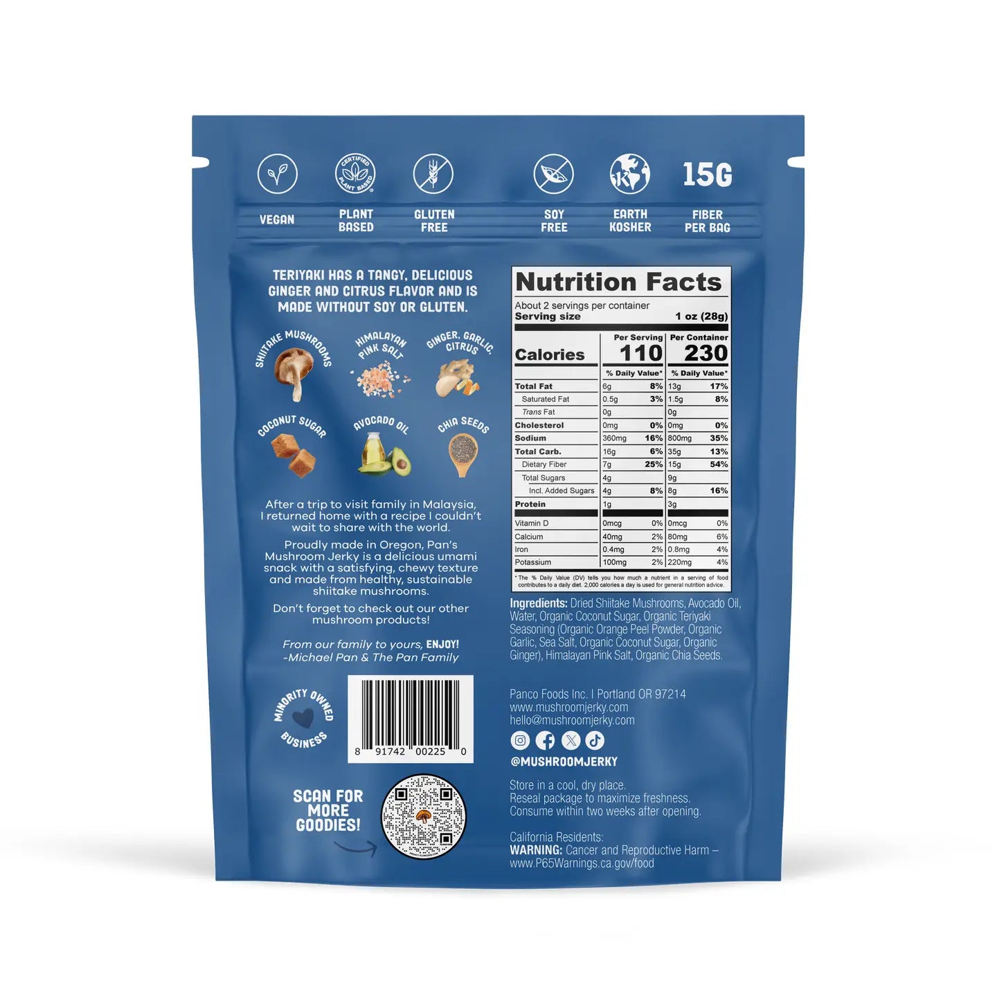 Teriyaki Mushroom Jerky