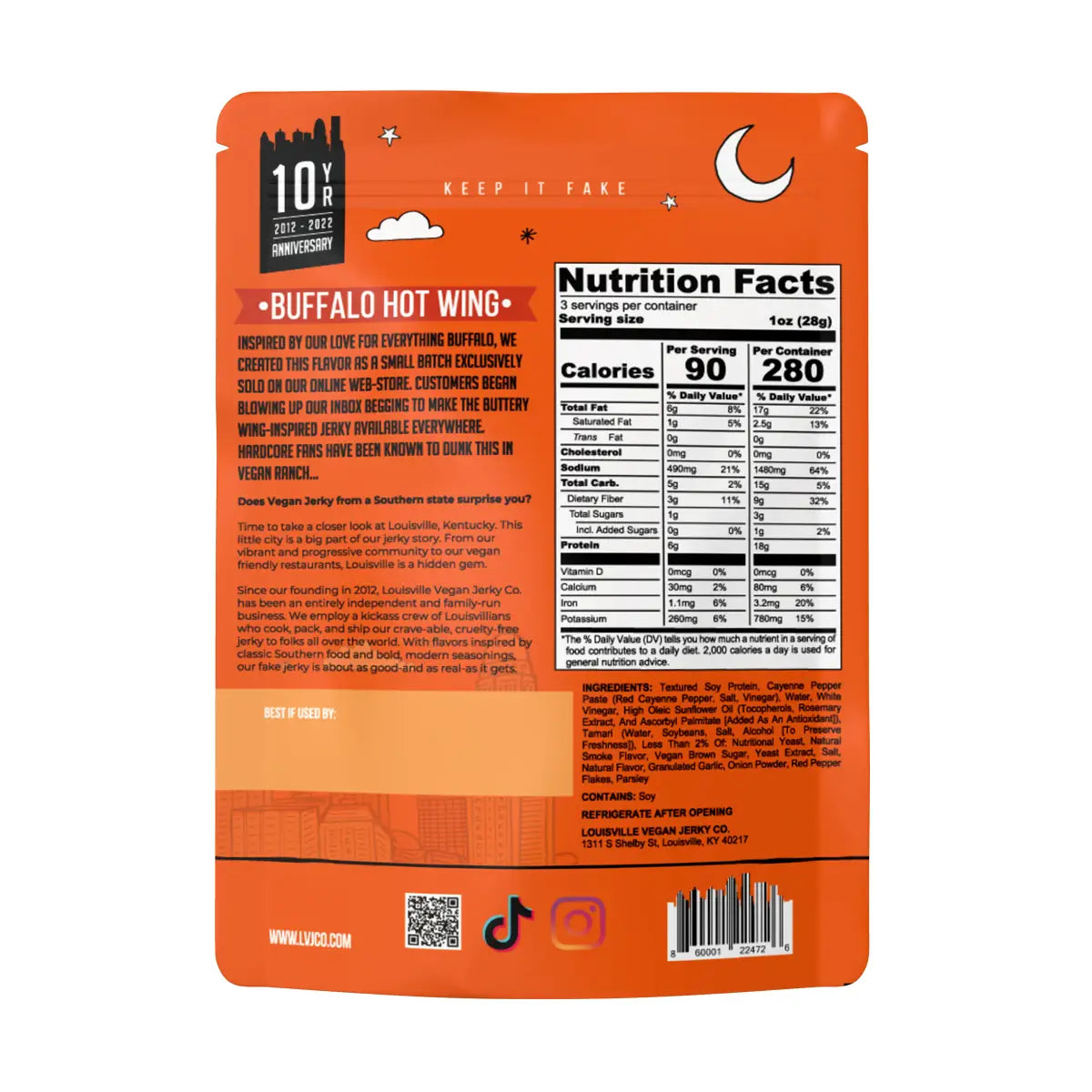Vegan & Plant Based Buffalo Hot Wing Jerky