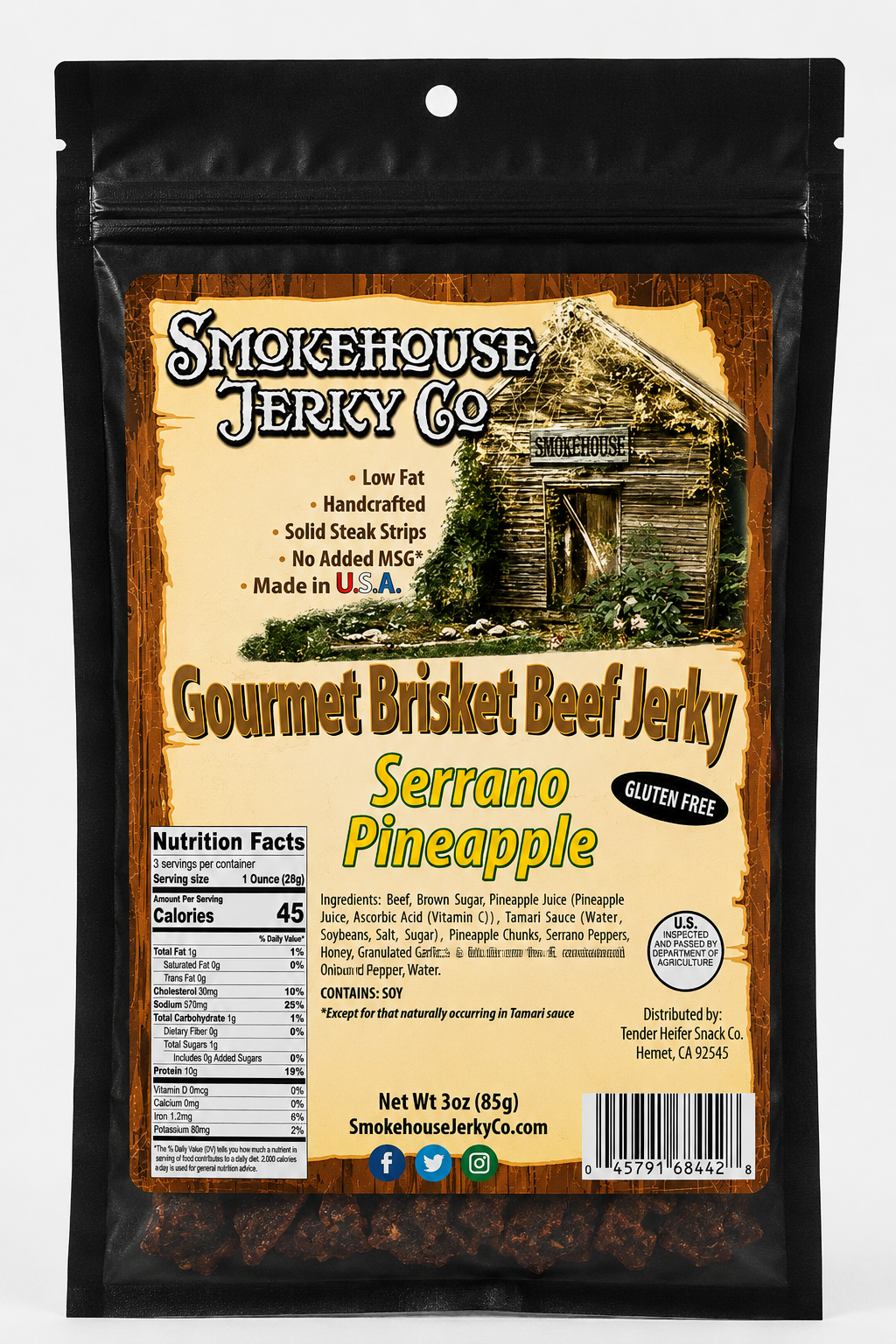 Serrano Pineapple Jerky - Smokehouse