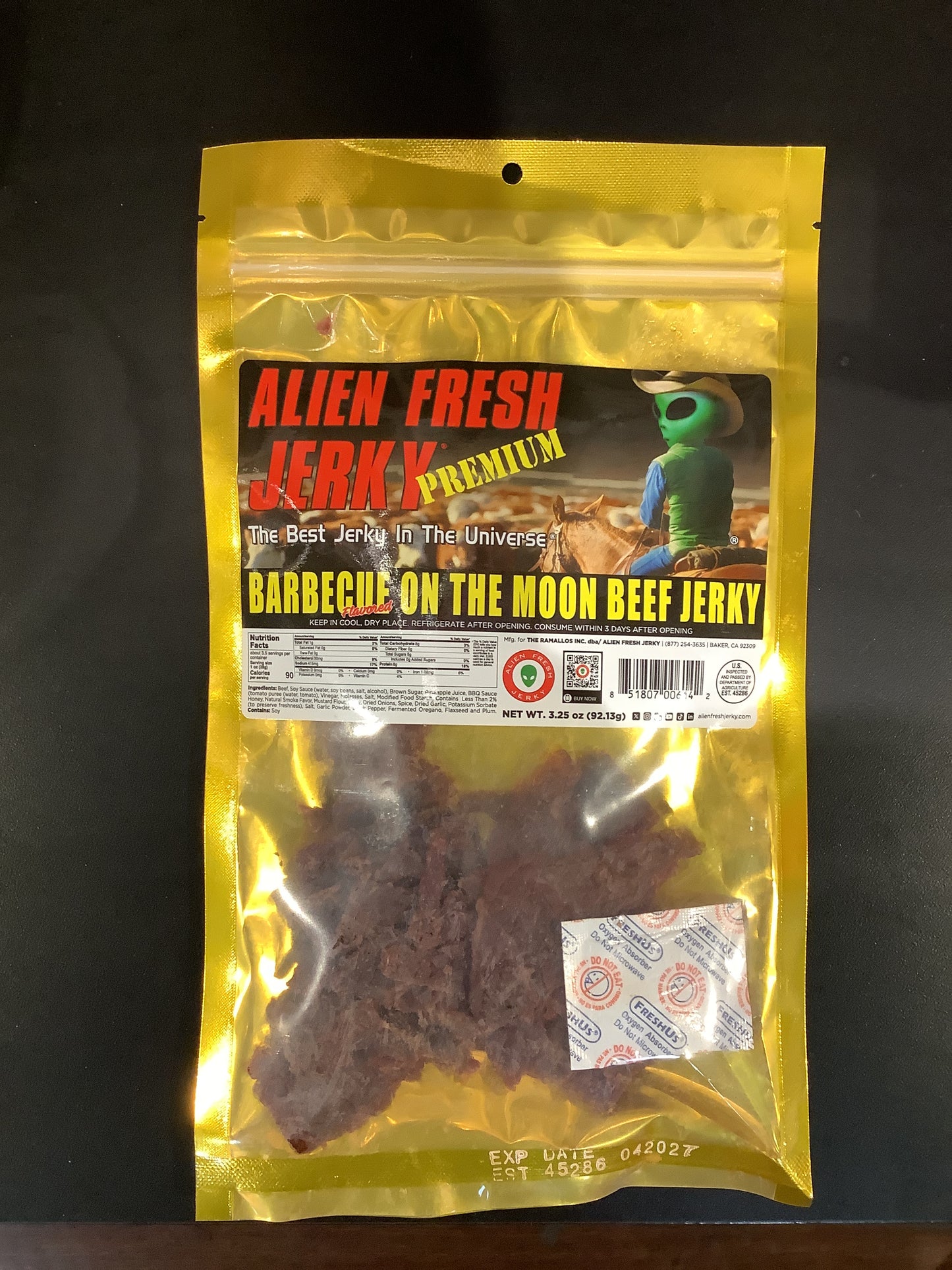 Barbecue on the moon - alien fresh jerky