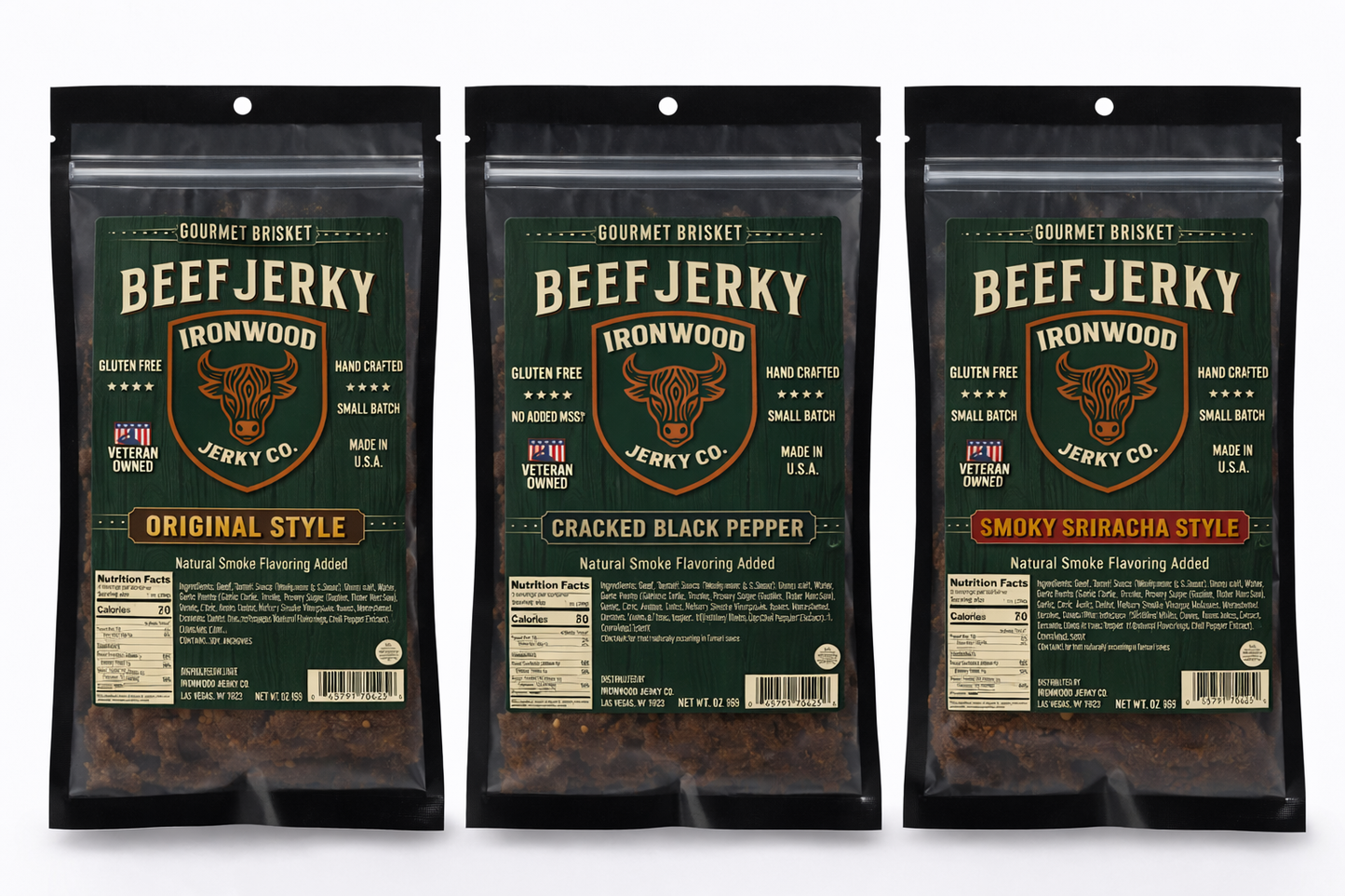 Ironwood Starter Pack (3-Flavor Jerky Bundle)