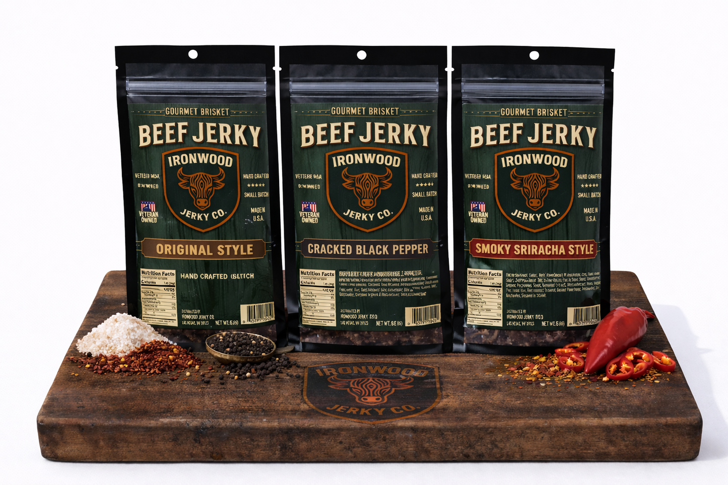 Ironwood Starter Pack (3-Flavor Jerky Bundle)
