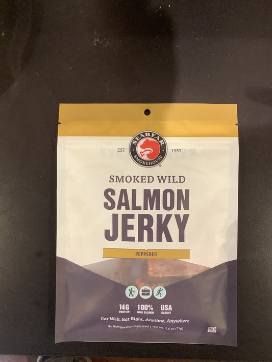 Peppered- sea bear salmon jerky