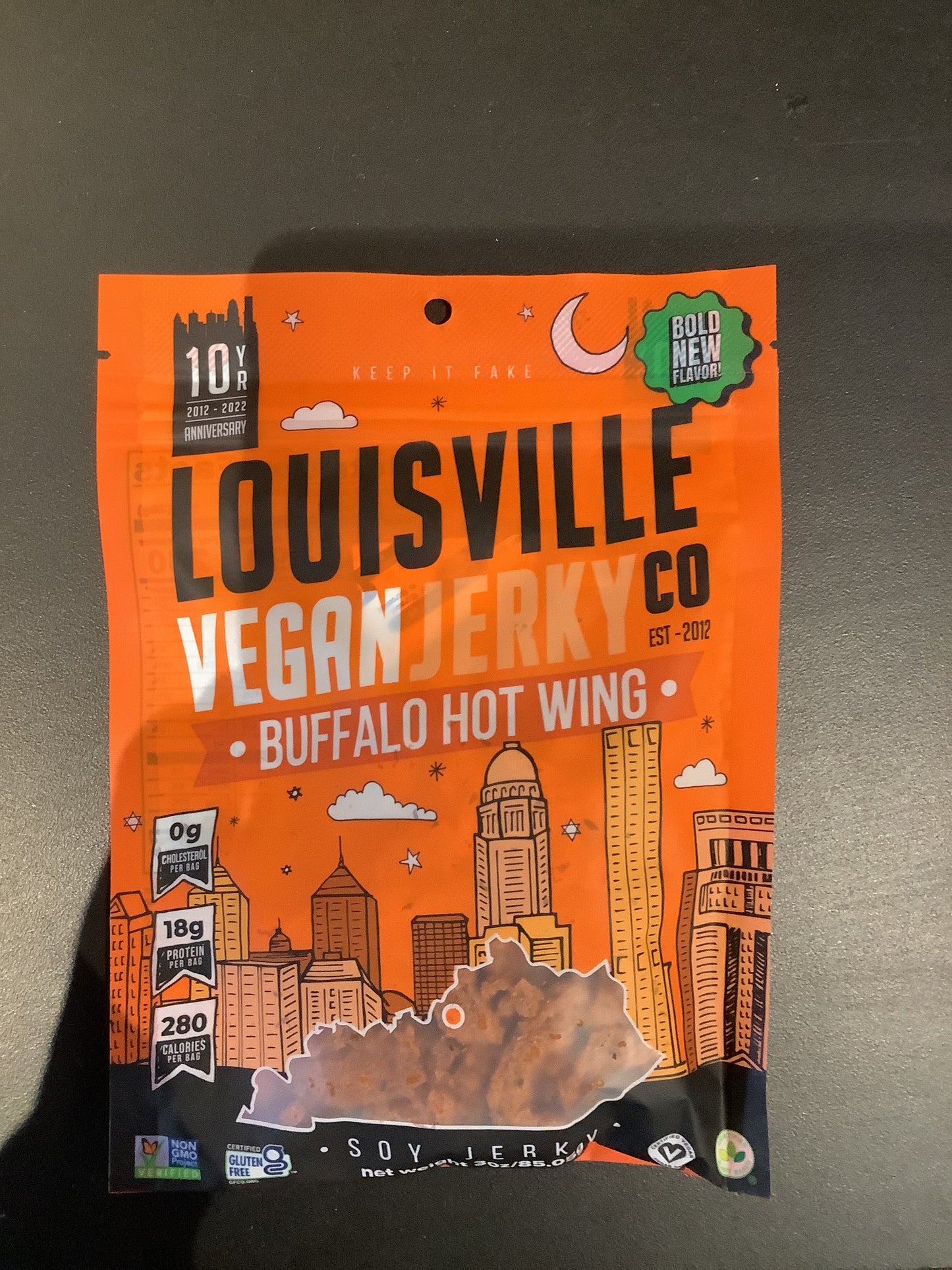 Buffalo hot wing- Louisville vegan jerky co