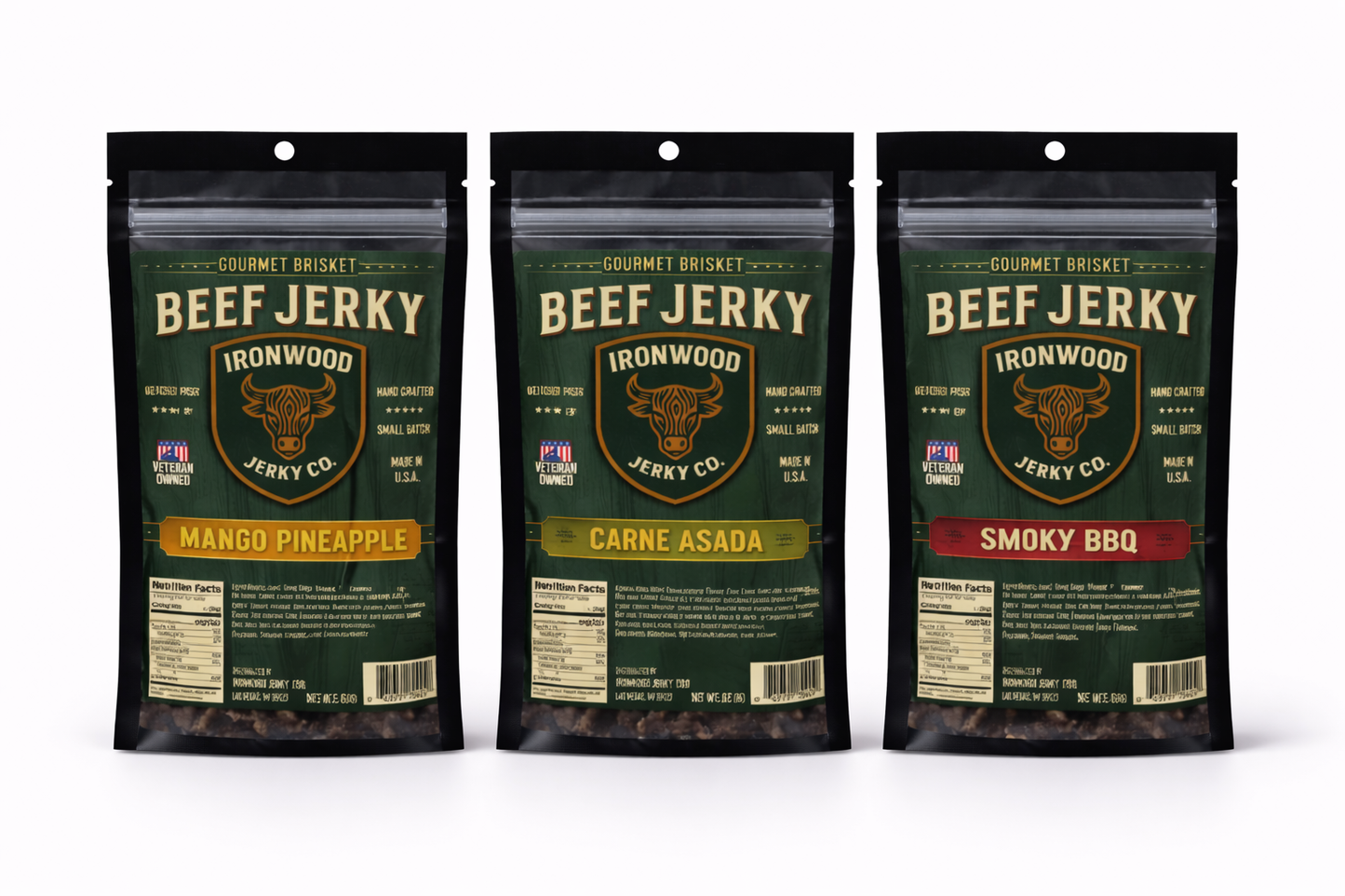 Around the World 3-Pack (Global Flavor Jerky Bundle)