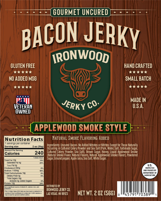 Applewood Smoked Bacon Jerky-GLUTEN FREE