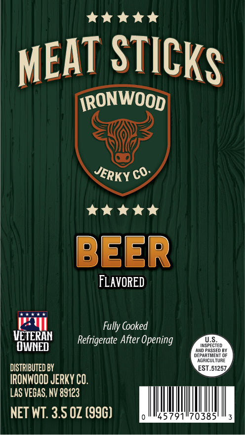 Beer Flavored Meat Snack Sticks 3.5oz