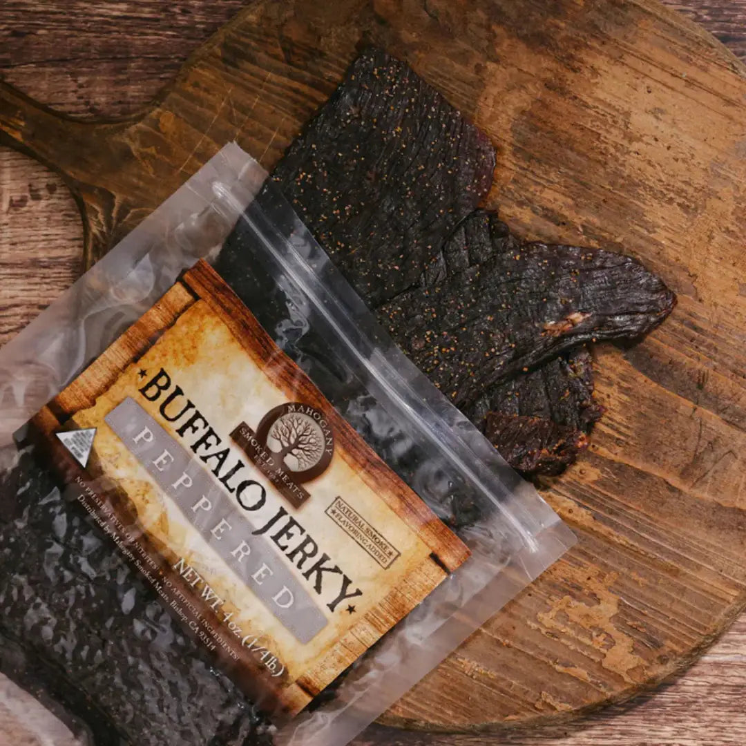Black Pepper Buffalo Jerky - Mahogany