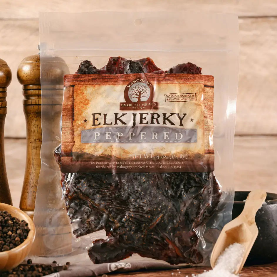 Peppered Elk Jerky - Mahogany