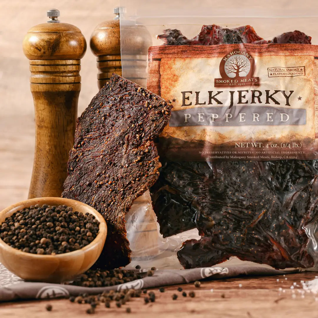 Peppered Elk Jerky - Mahogany