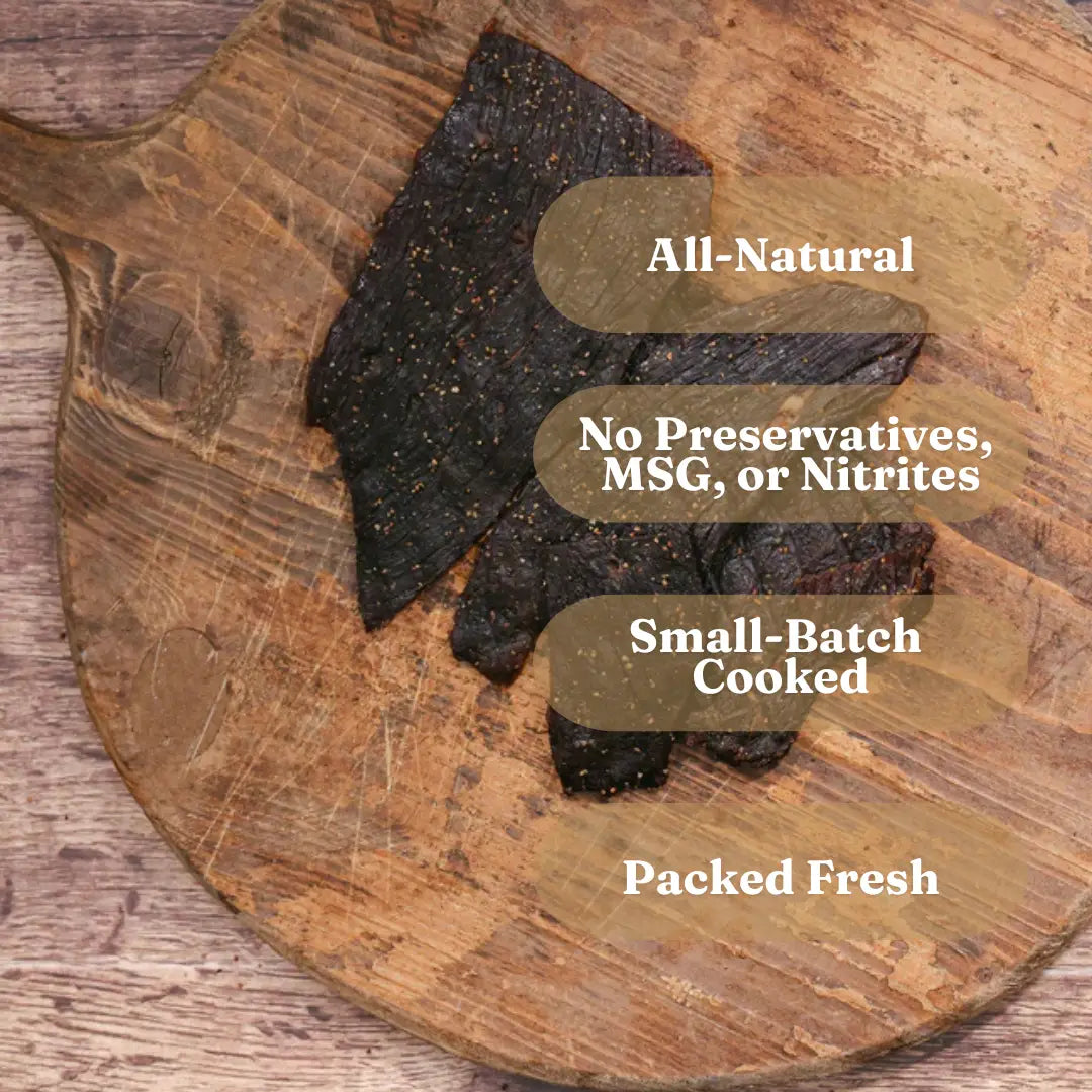 Black Pepper Elk Jerky - Mahog