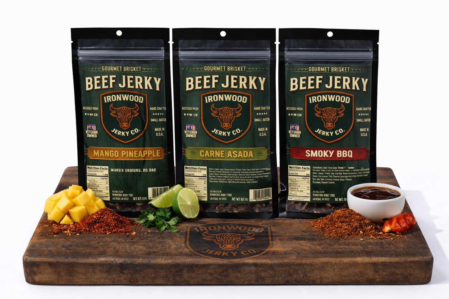 Around the World 3-Pack (Global Flavor Jerky Bundle)