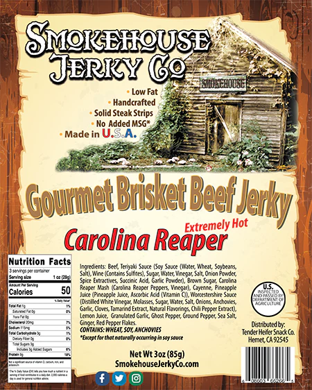 Carolina Reaper Brisket Beef Jerky