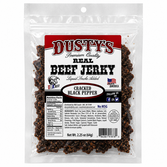 Cracked Black Pepper Jerky - Dustys