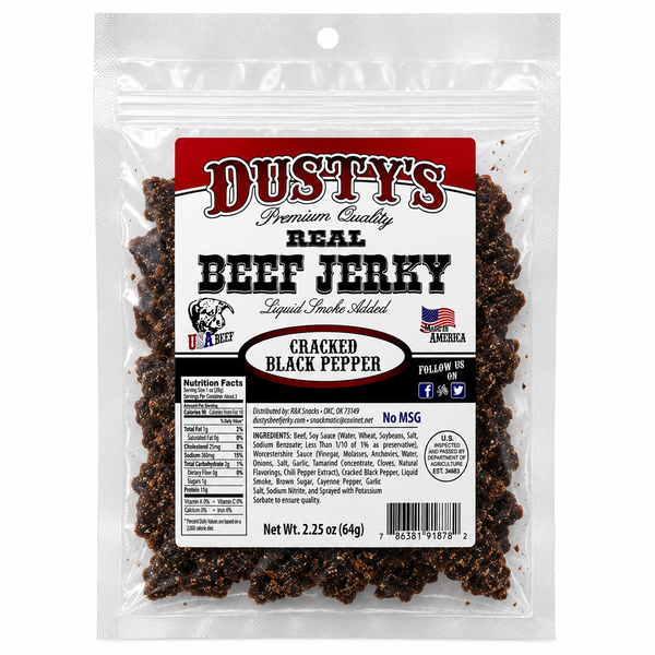 Cracked Black Pepper Jerky - Dustys