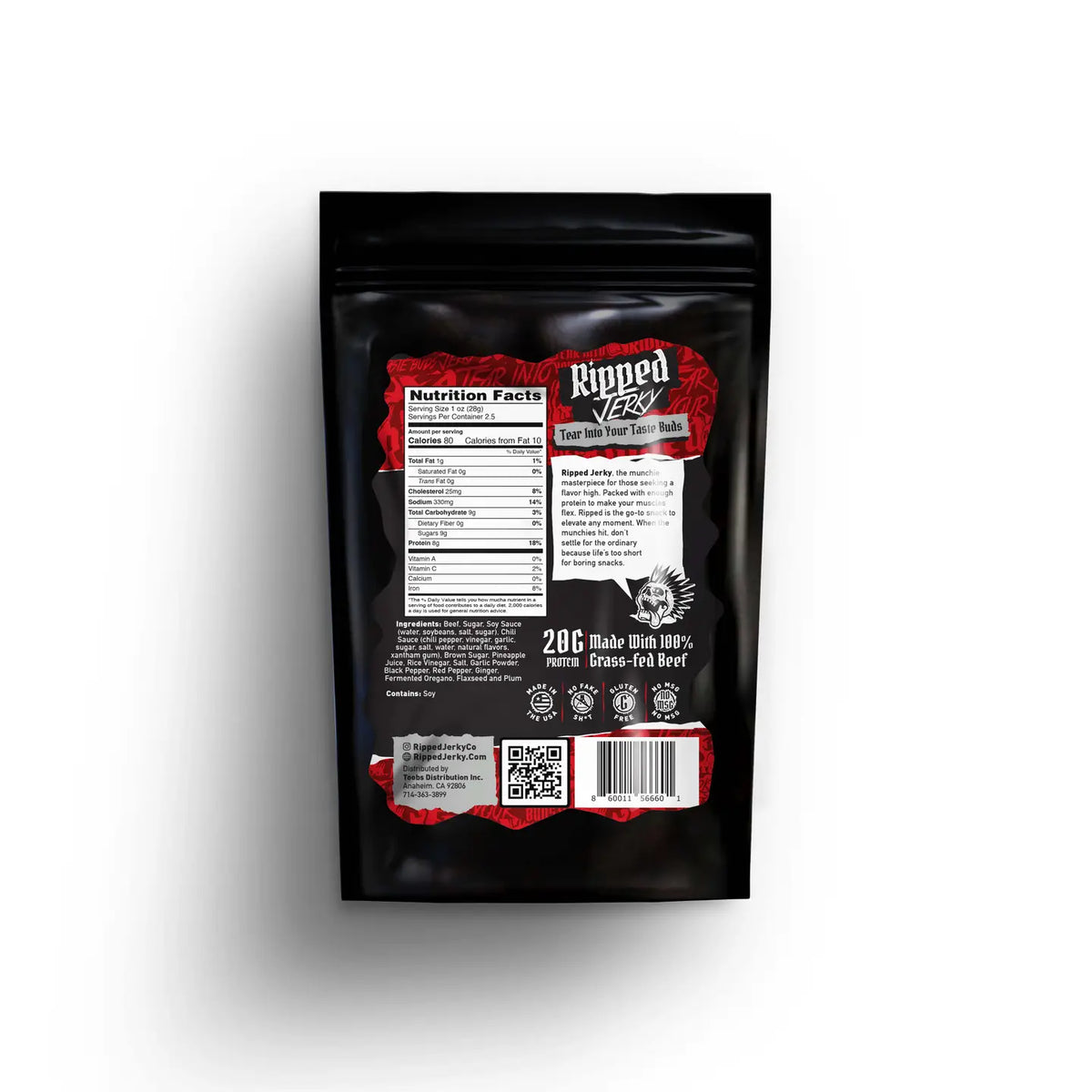 Heavenly Hellfire Sweet/Spicy Beef Jerky - Ripped