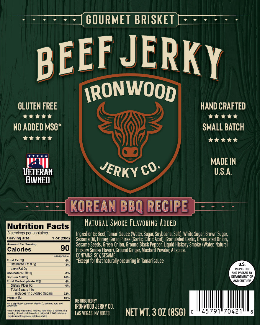 Korean BBQ Brisket Beef Jerky