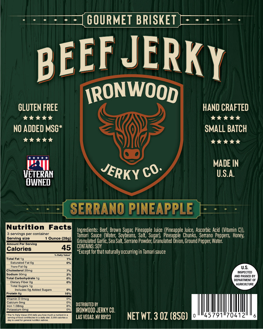 Serrano Pineapple Beef Jerky