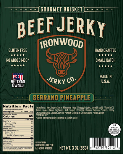 Serrano Pineapple Beef Jerky