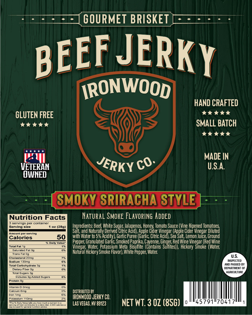 Smoky Sriracha Brisket Beef Jerky