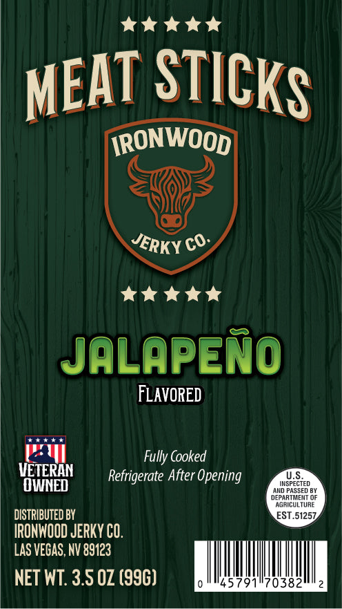 Jalapeno Flavored Meat Snack Sticks 3.5 oz