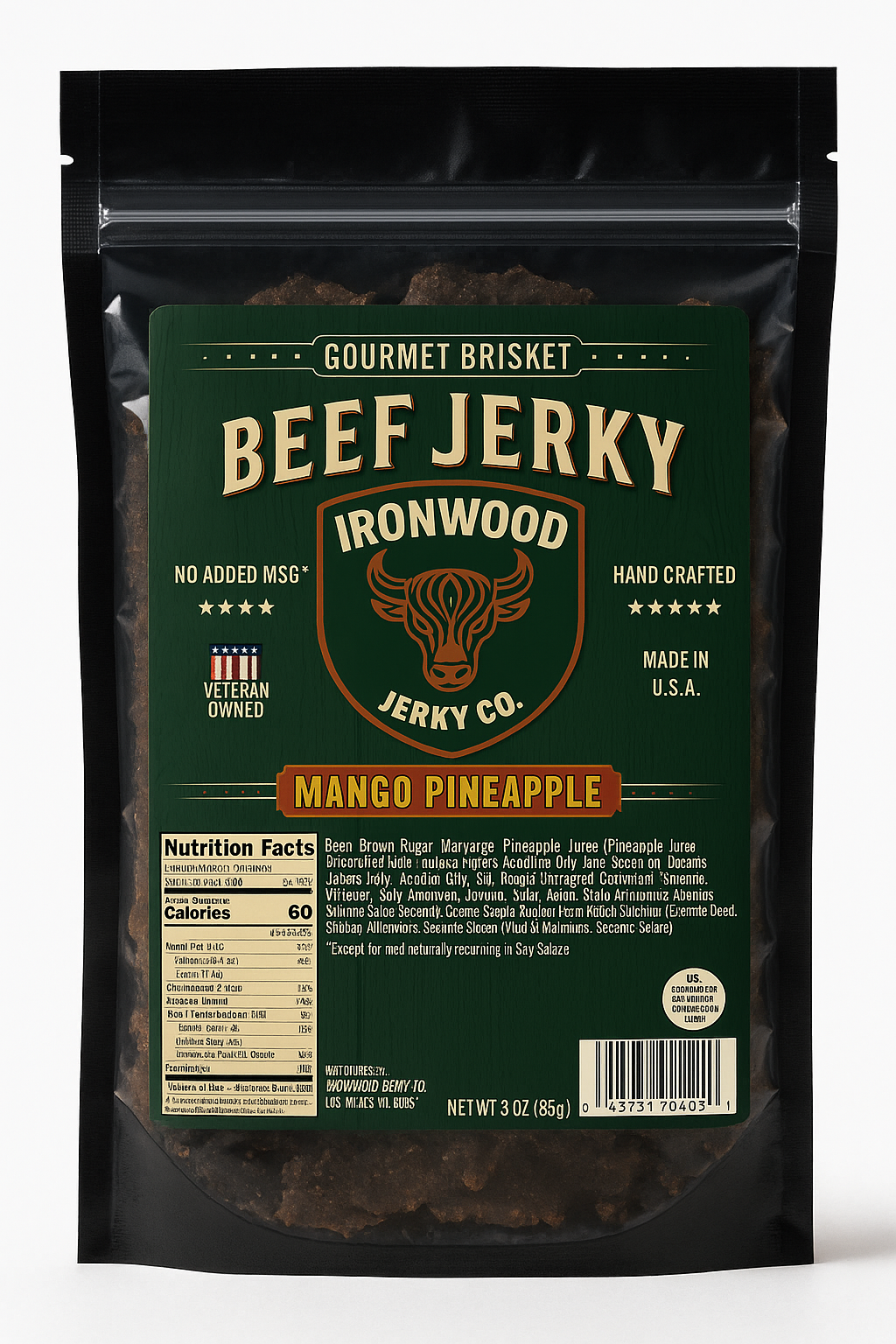 Original Flavor Brisket Beef Jerky (GLUTEN FREE)