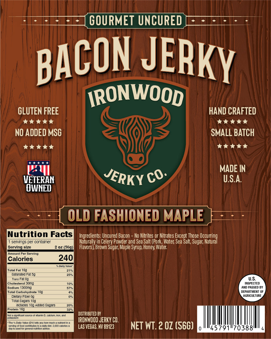 Maple Bacon Jerky - GLUTEN FREE