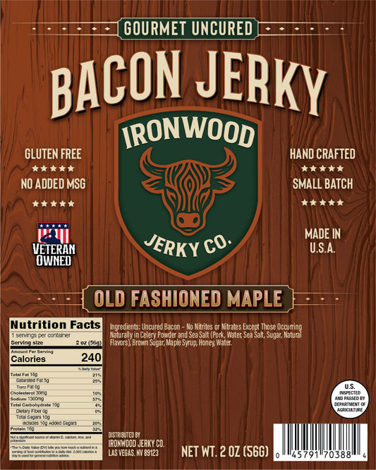 Maple Bacon Jerky - GLUTEN FREE