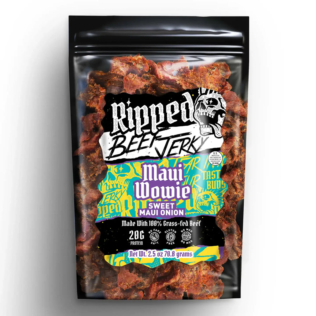 Maui Wowie Sweet Onion Beef Jerky - Ripped