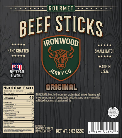 1/2 Pound of Original Flavored Beef Sticks