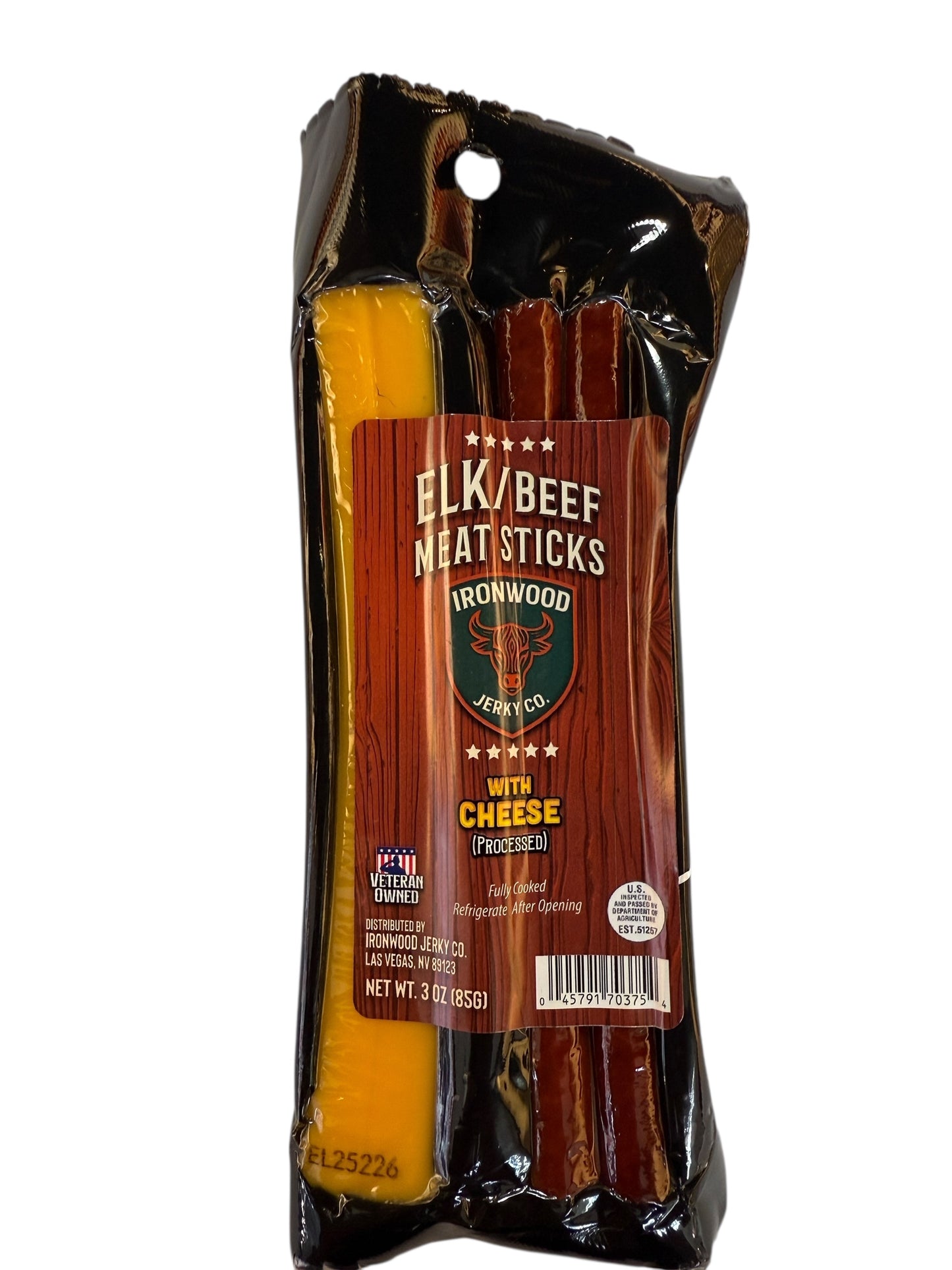 Elk Beef Snack Stick w/ Cheese 3.5 oz