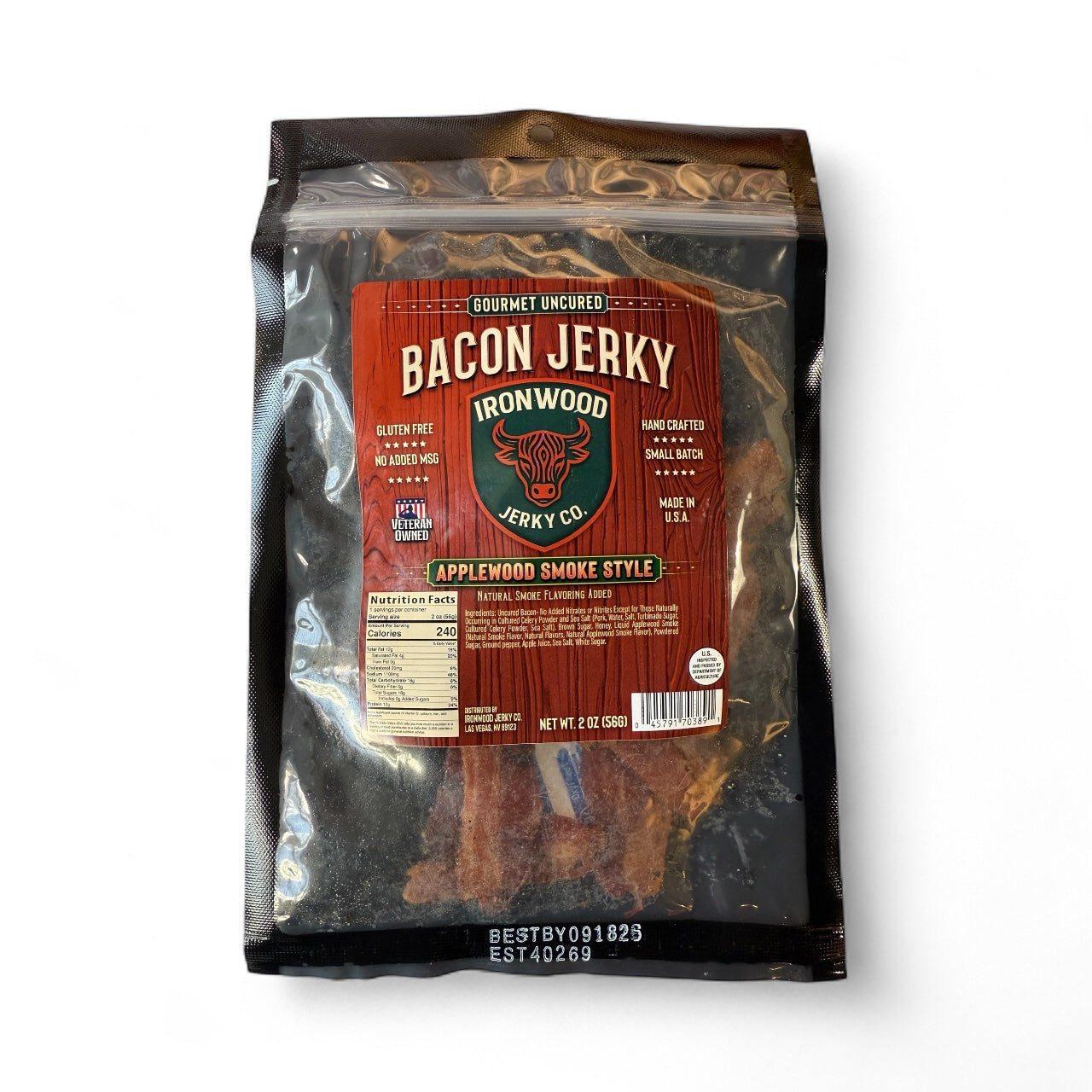 Applewood Smoked Bacon Jerky-GLUTEN FREE