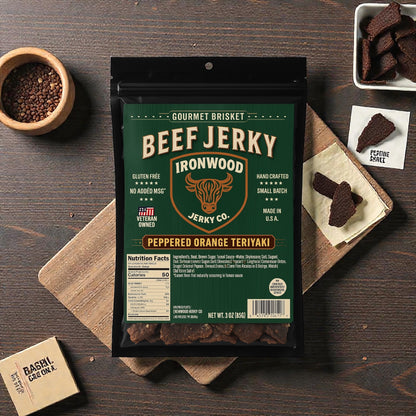 Peppered Orange Teriyaki Beef Jerky