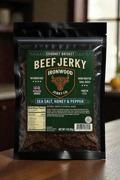 Sea Salt, Honey and Pepper Brisket Beef Jerky