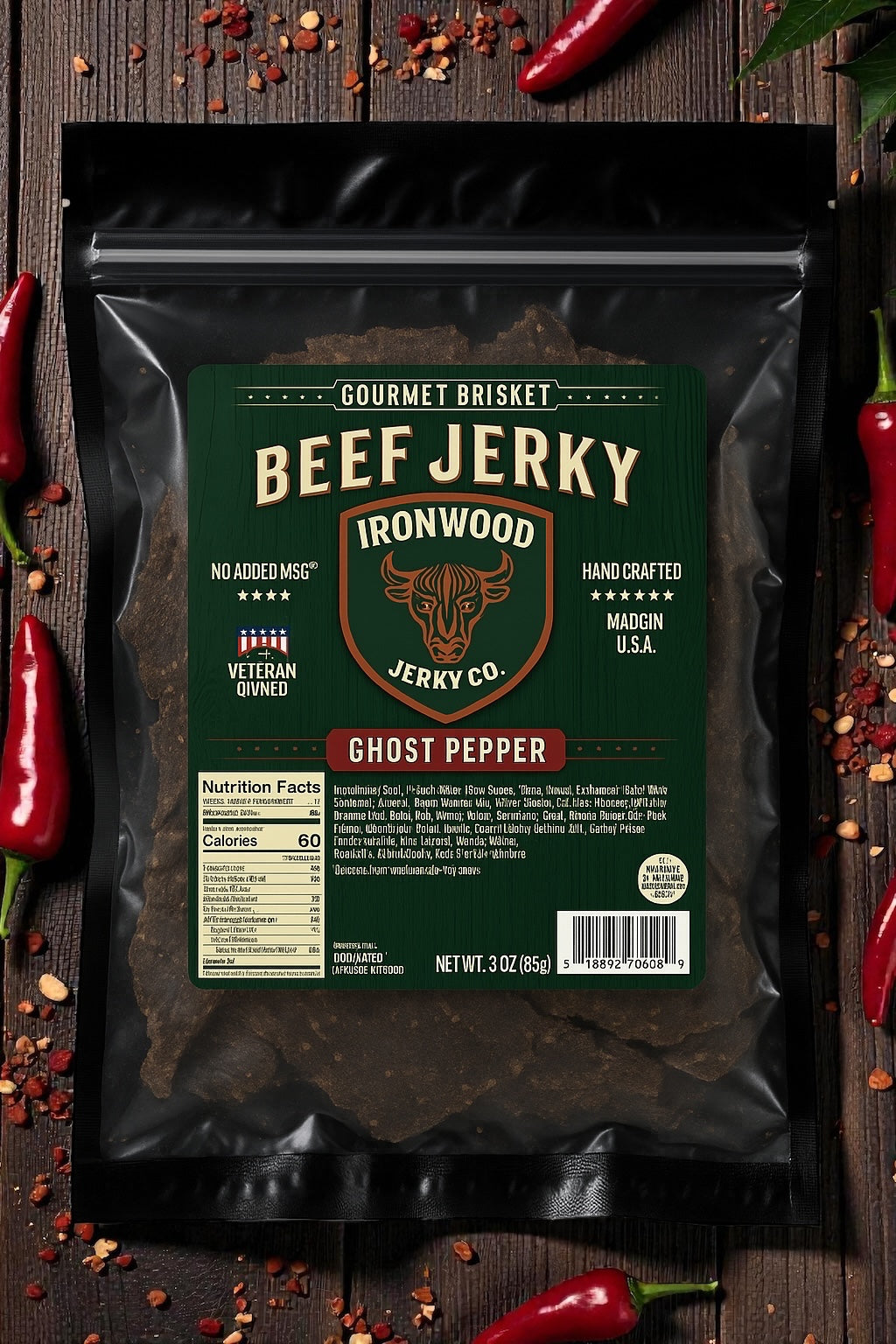 Ghost Pepper Brisket Beef Jerky