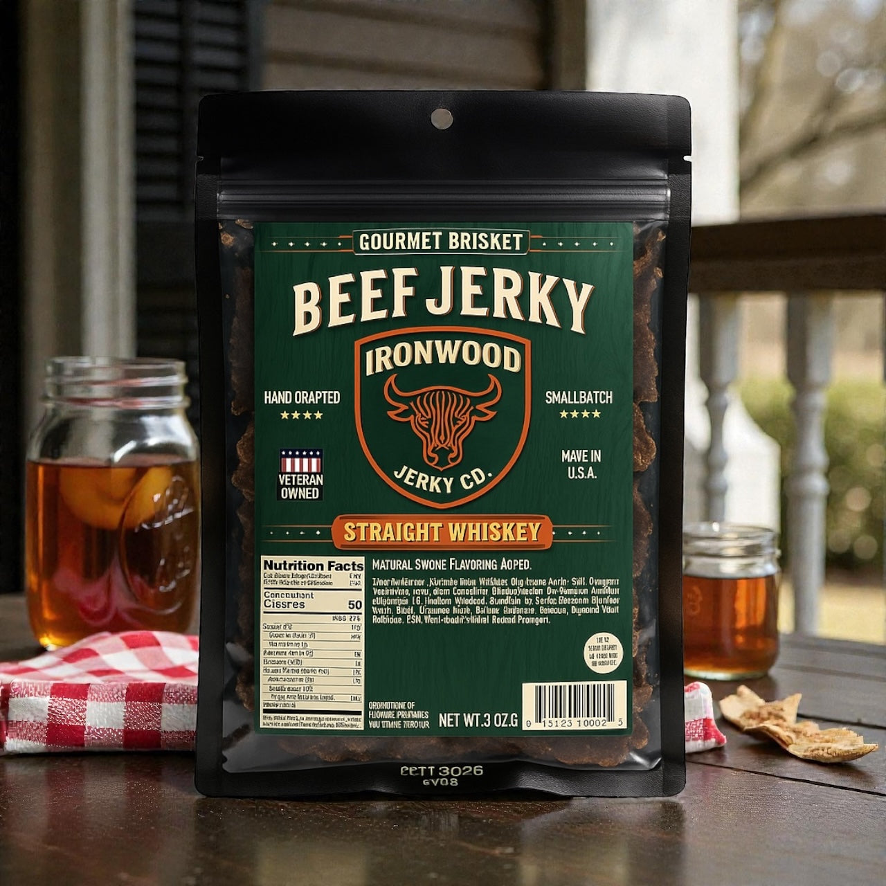 Straight Whiskey Brisket Beef Jerky
