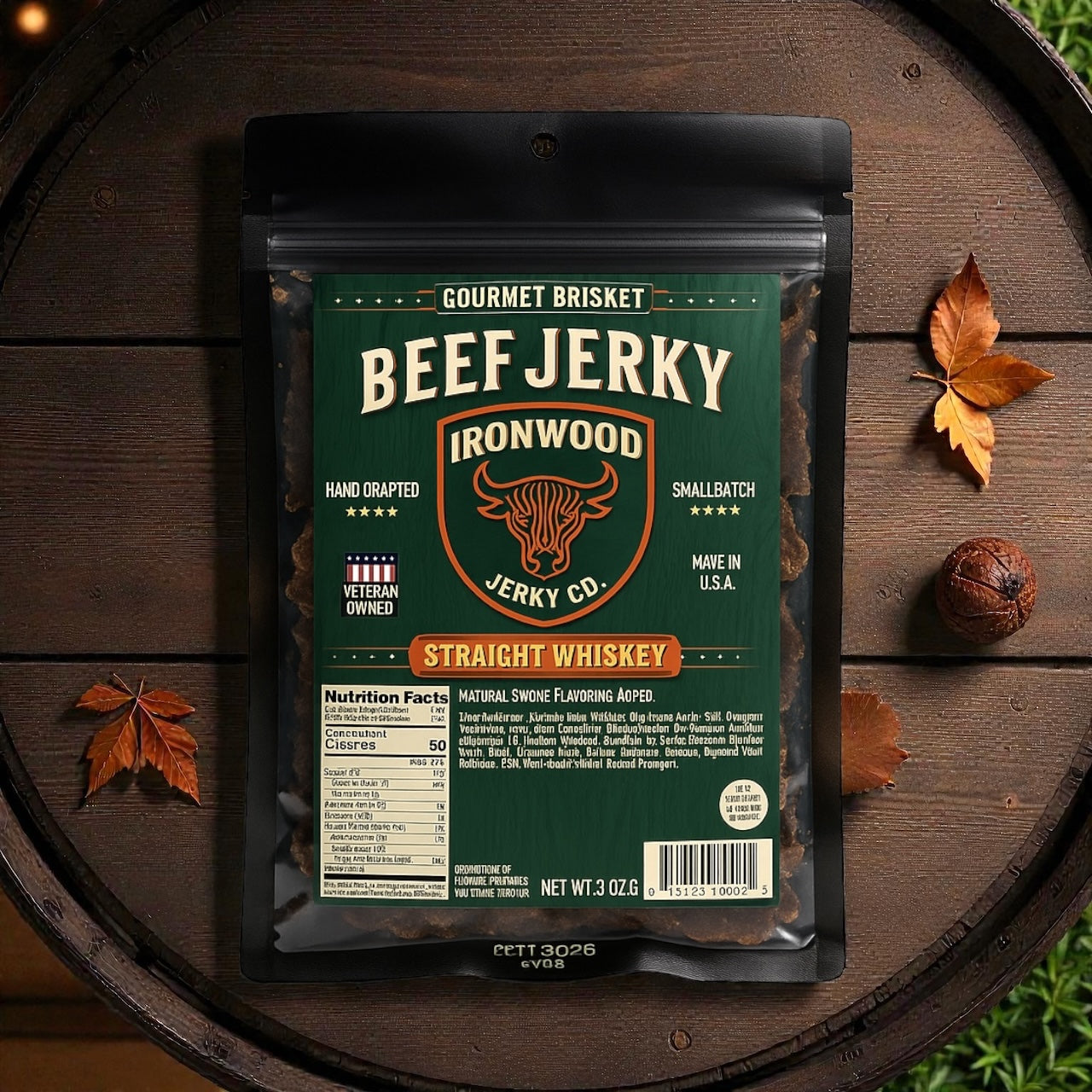 Straight Whiskey Brisket Beef Jerky