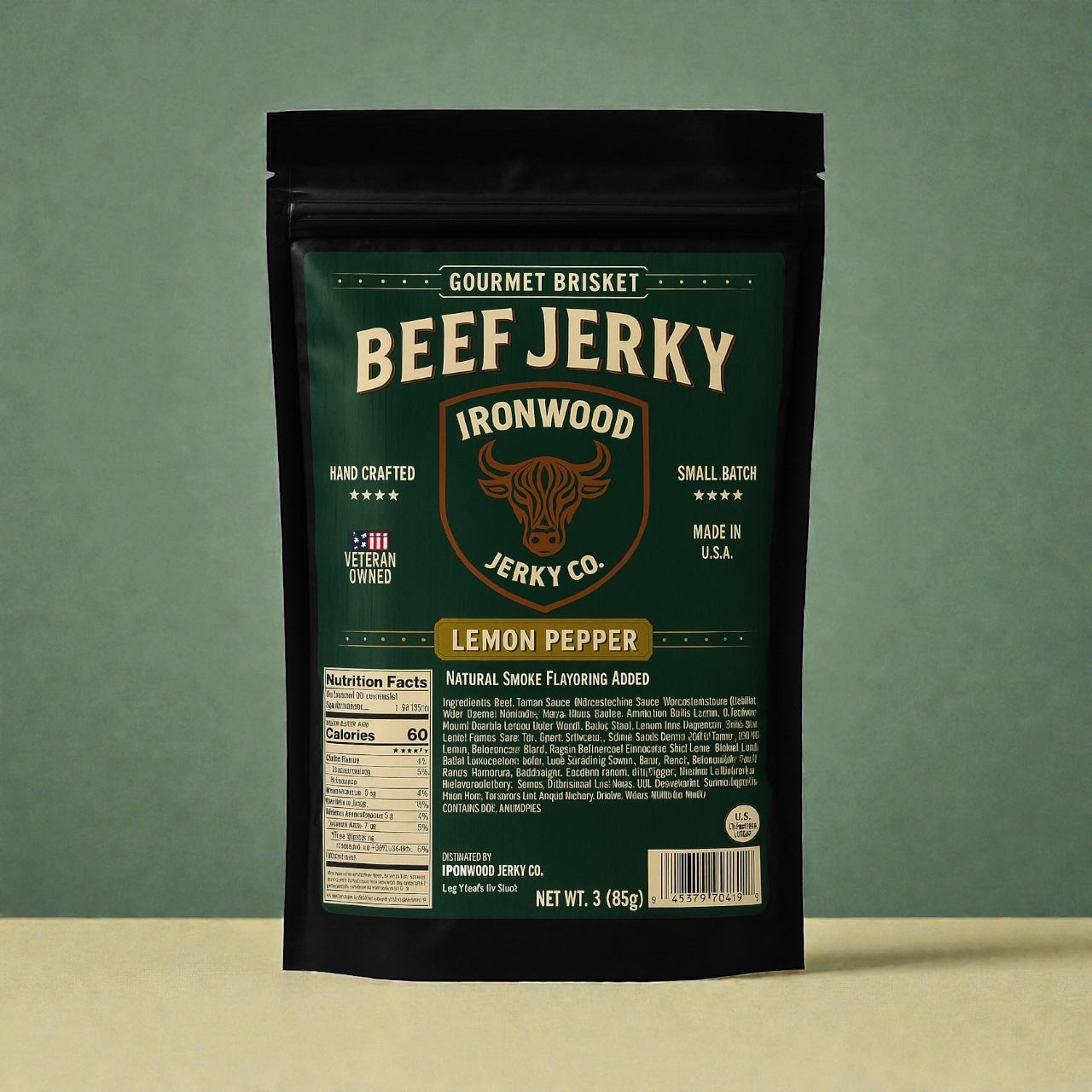 Lemon Pepper Brisket Beef Jerky