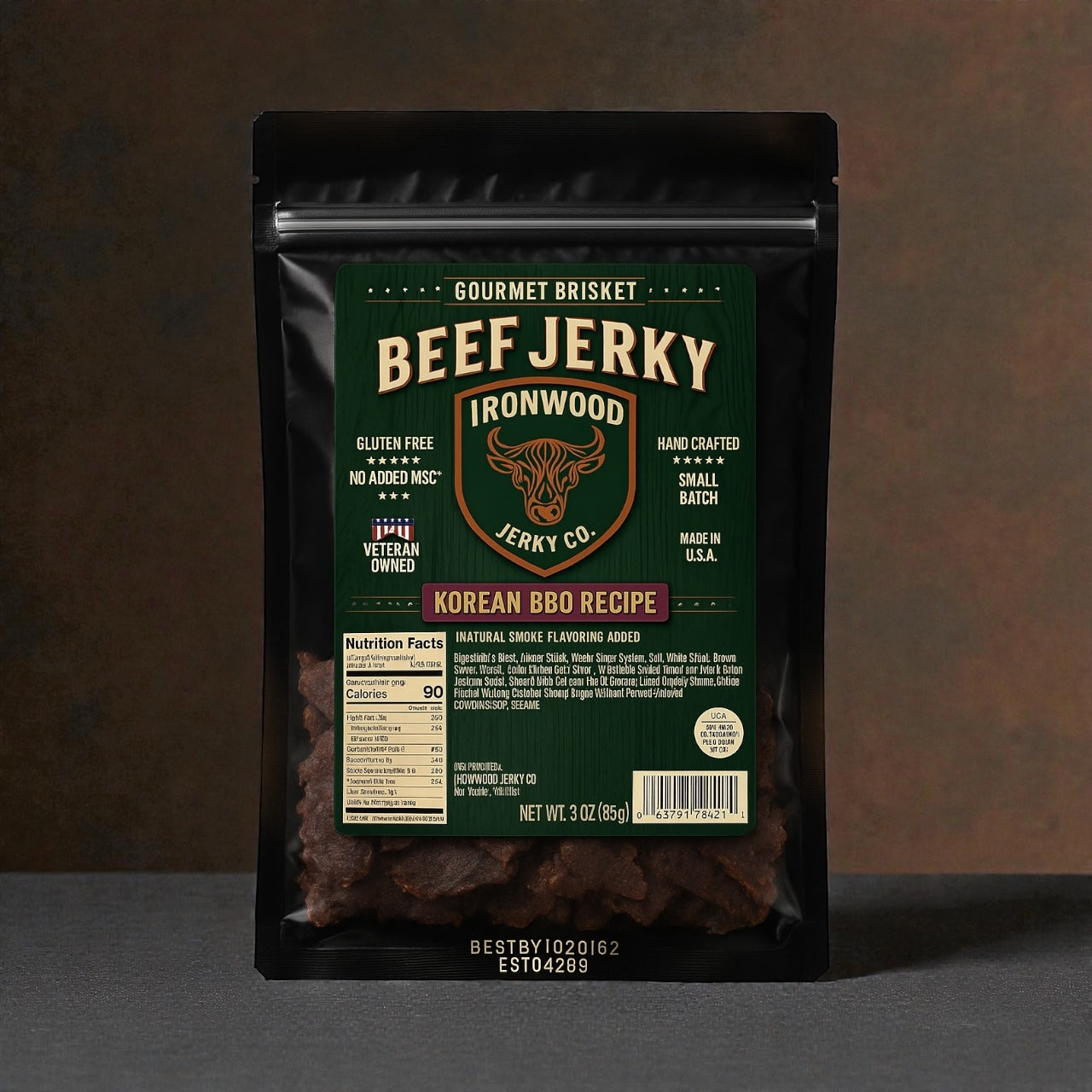 Korean BBQ Brisket Beef Jerky