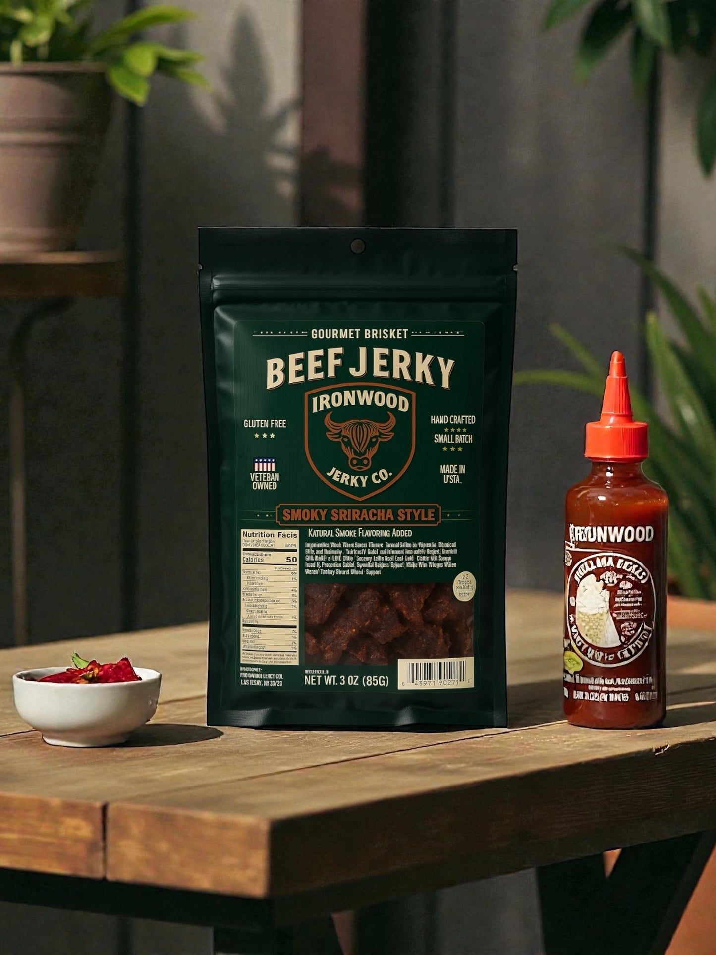 Smoky Sriracha Brisket Beef Jerky