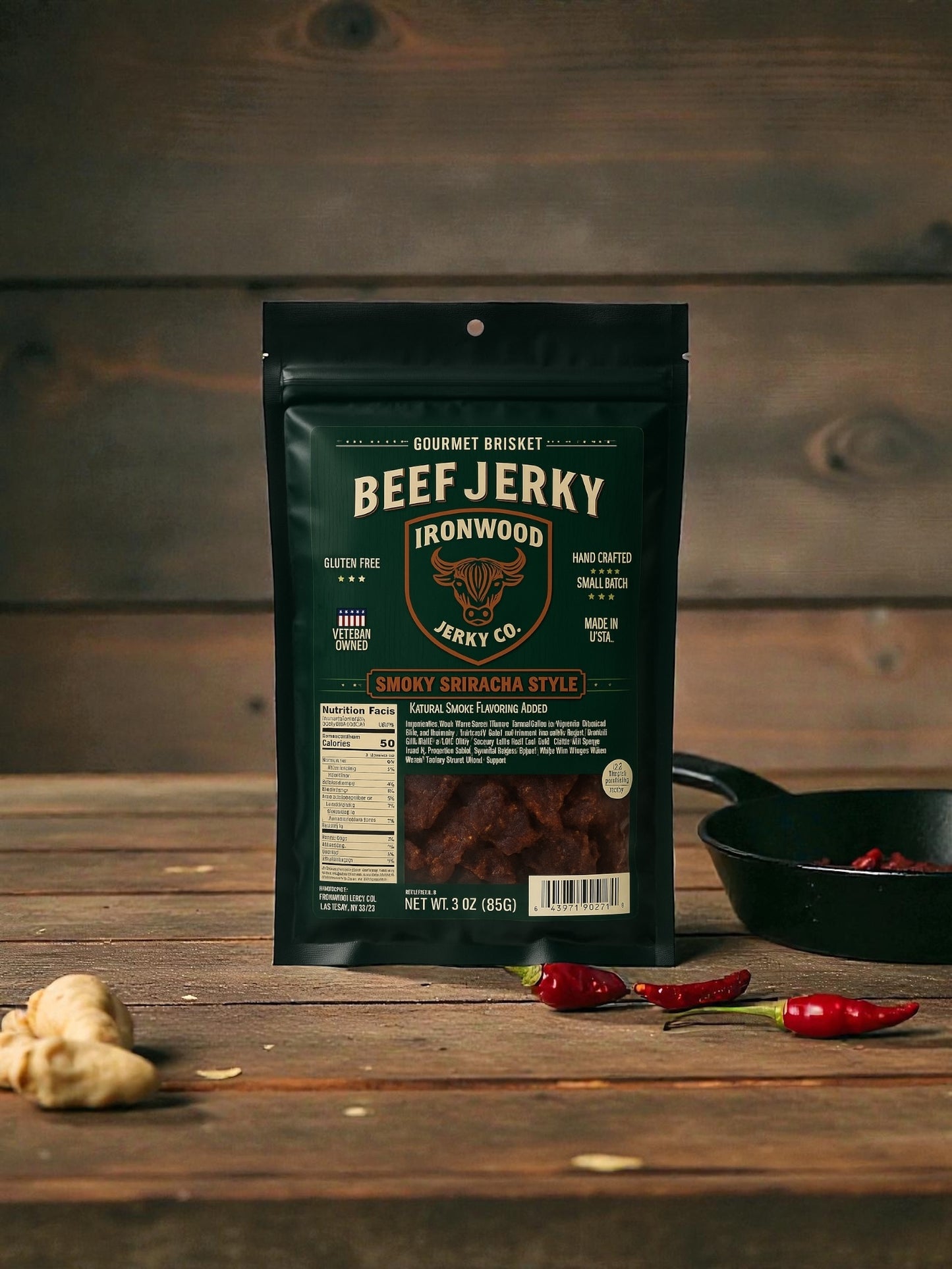 Smoky Sriracha Brisket Beef Jerky
