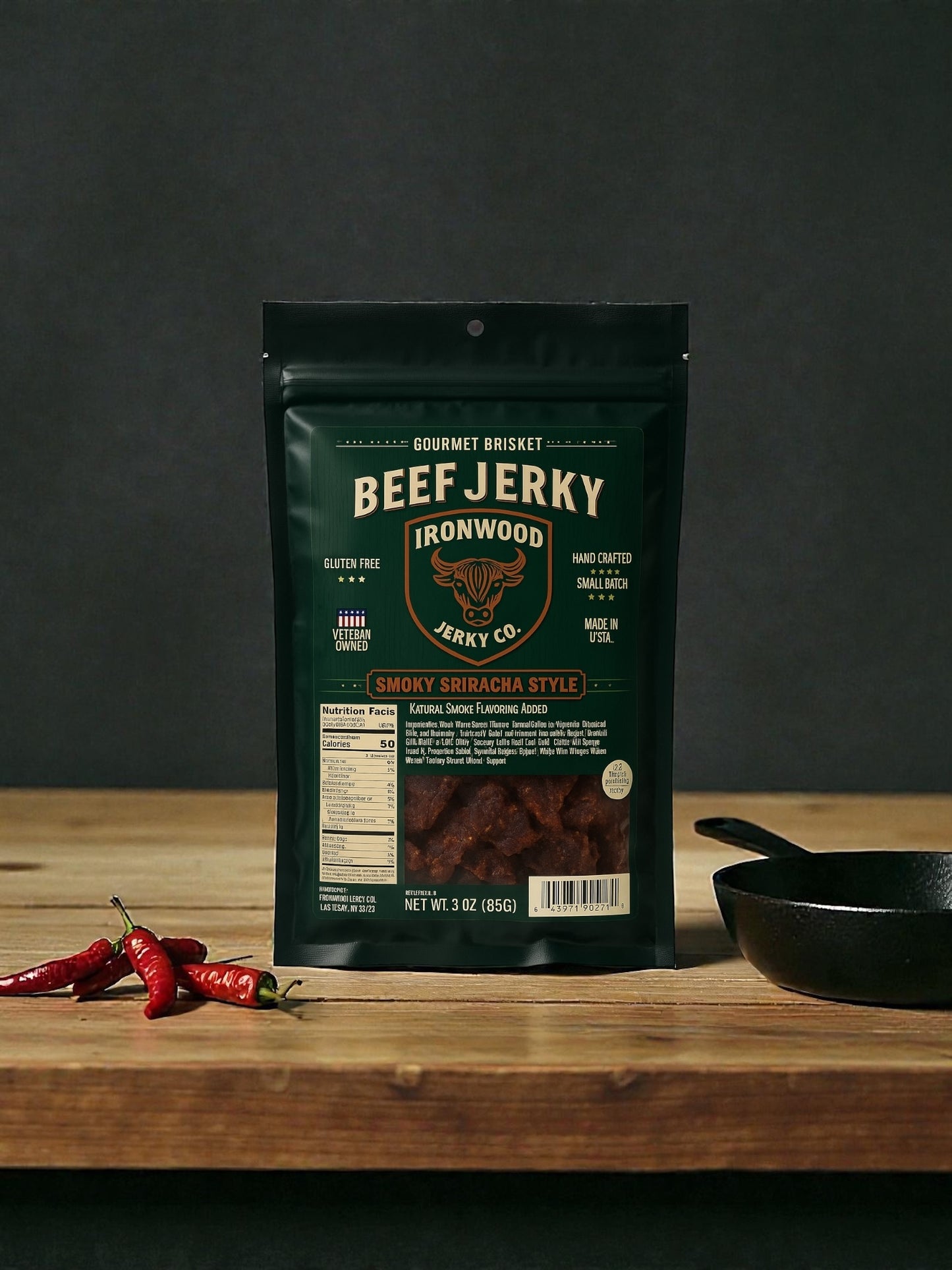 Smoky Sriracha Brisket Beef Jerky